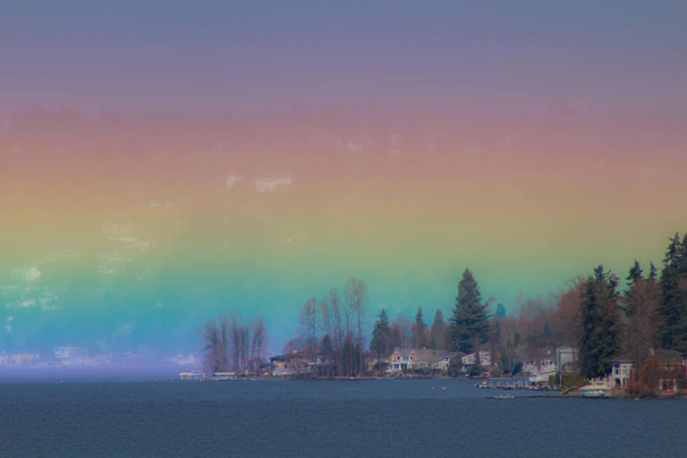 Fotógrafa faz imagem incrível de arco-íris horizontal