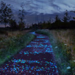 Ciclovia que brilha no escuro, inspirada na obra de Van Gogh