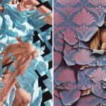 Artista pinta realisticamente retratos fraturados alucinantes