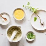 Máscara facial secativa com fubá e hortelã