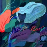 Ilustrações multicoloridas e vibrantes