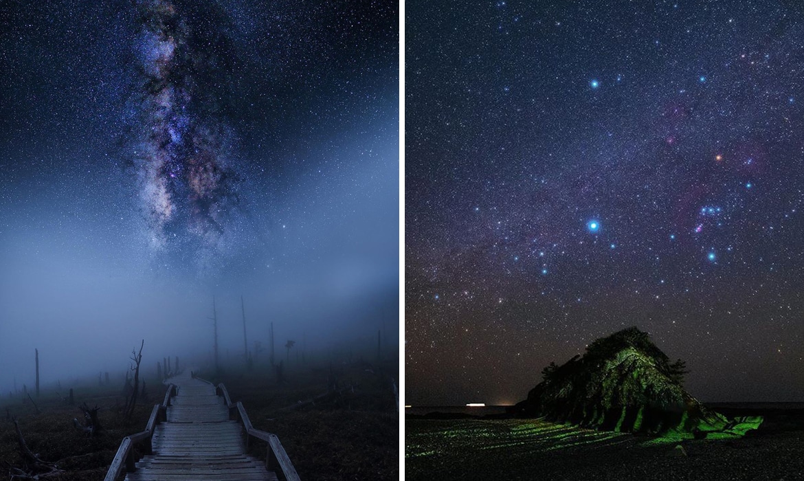 Fotografia noturna impressionante revela belas cenas