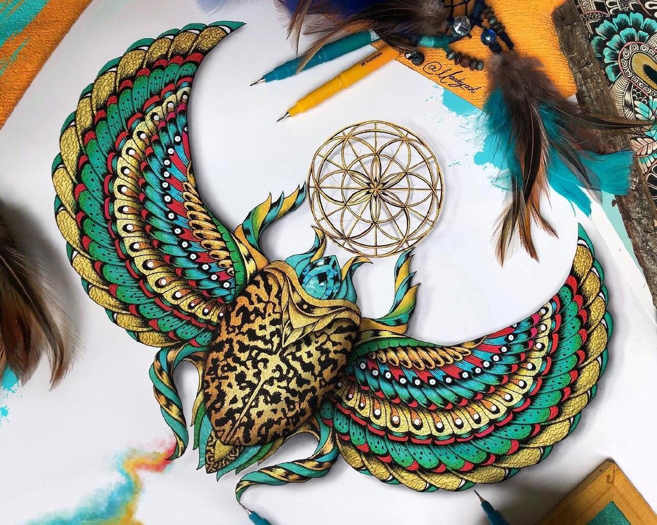 Veja estas Criaturas majestosas em padrões coloridos que parecem está saindo do papel