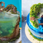 Padarias talentosas estão criando bolos que parecem ilhas paradisíacas