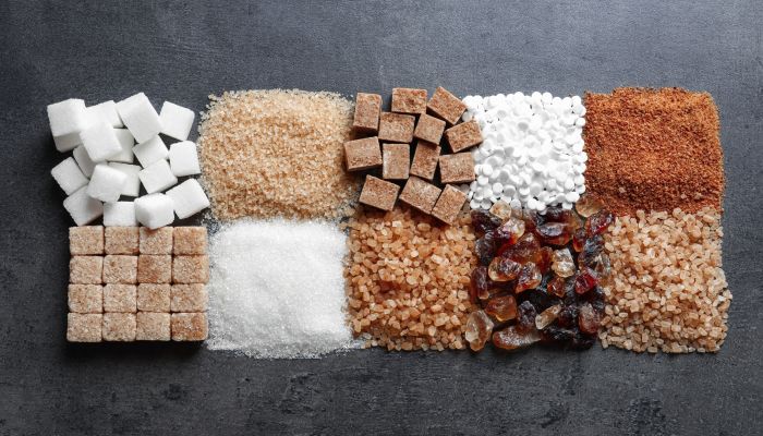 Diferentes tipos de açúcar