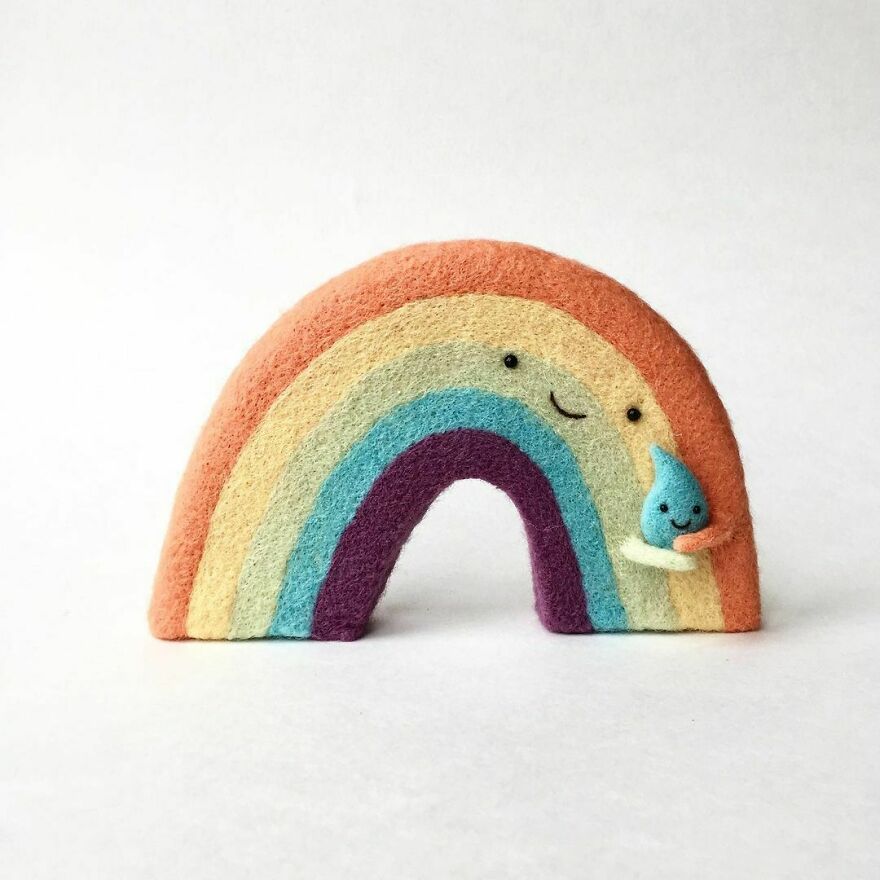 Artistas ucranianas criam esculturas de lã feltrada muito bonitas