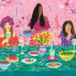 Ilustrações vibrantes celebram a beleza das amizades femininas