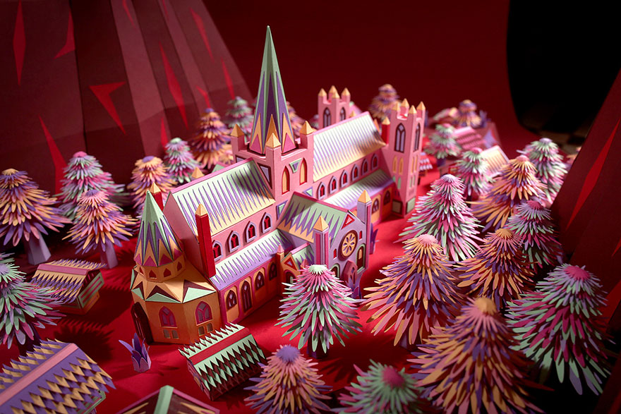 Artistas usam papel colorido para dar vida a cenas de obras literárias famosas