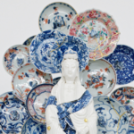 Cerâmica estilhaçada, transformadas em esculturas