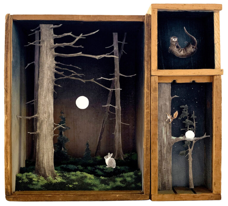 Lindas paisagens noturnas nos dioramas de Allison May Kiphuth