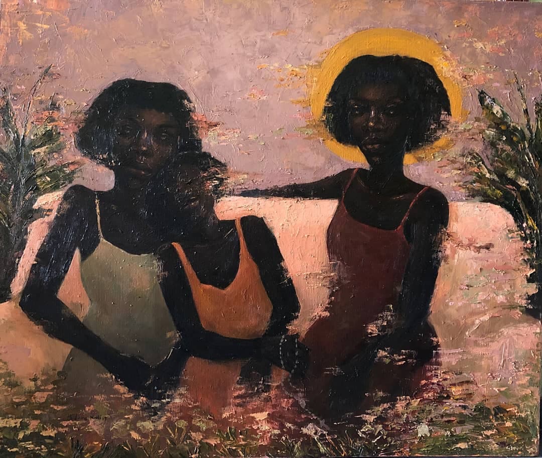 Pinturas de mulheres em ambientes domésticos, elegantemente recatadas e solenes