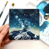 Eu crio pinturas em miniatura com base em memórias e momentos da minha vida
