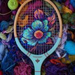 Raquetes de tênis são transformadas em aros improváveis ​​para bordados florais