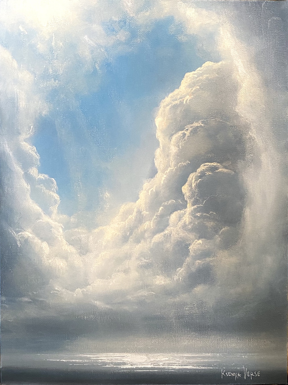 Pinturas A Leo Capturam A Beleza De C Us Nublados Unebrasil   Ksenya Verse Cloud Paintings 2 