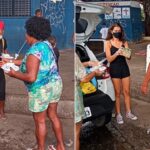 Menina celebra aniversário de 15 anos doando quentinhas para famílias carentes