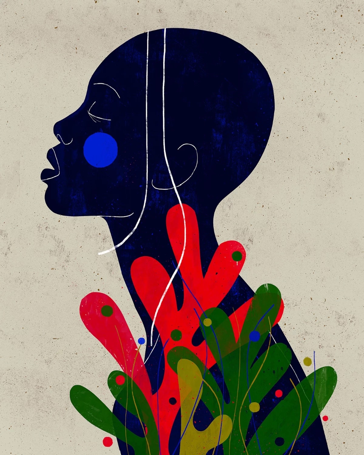 Retratos coloridos celebram a diversidade com linhas e formas geométricas