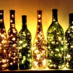 Luminárias de garrafas de vidro recicladas – Arte decorativa
