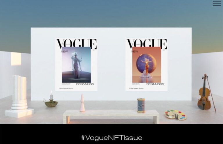 União da indústria da moda e criptomoedas – Vogue lança coleção de NFT
