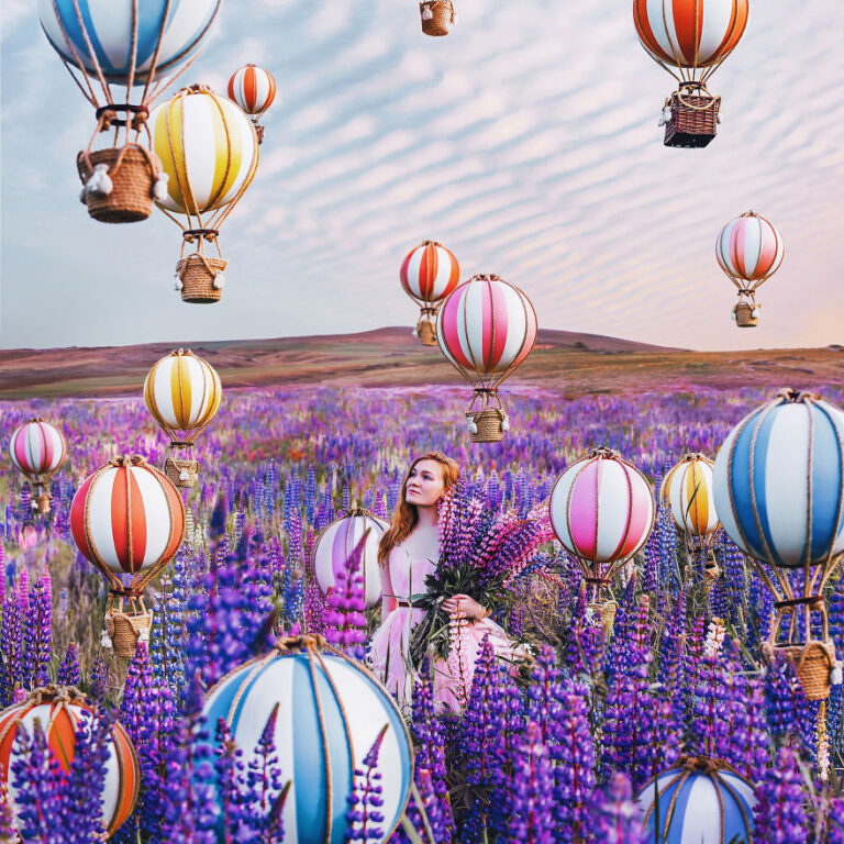 Fotos mágicas e caprichosas inspiradas em balões, bolhas e luzes