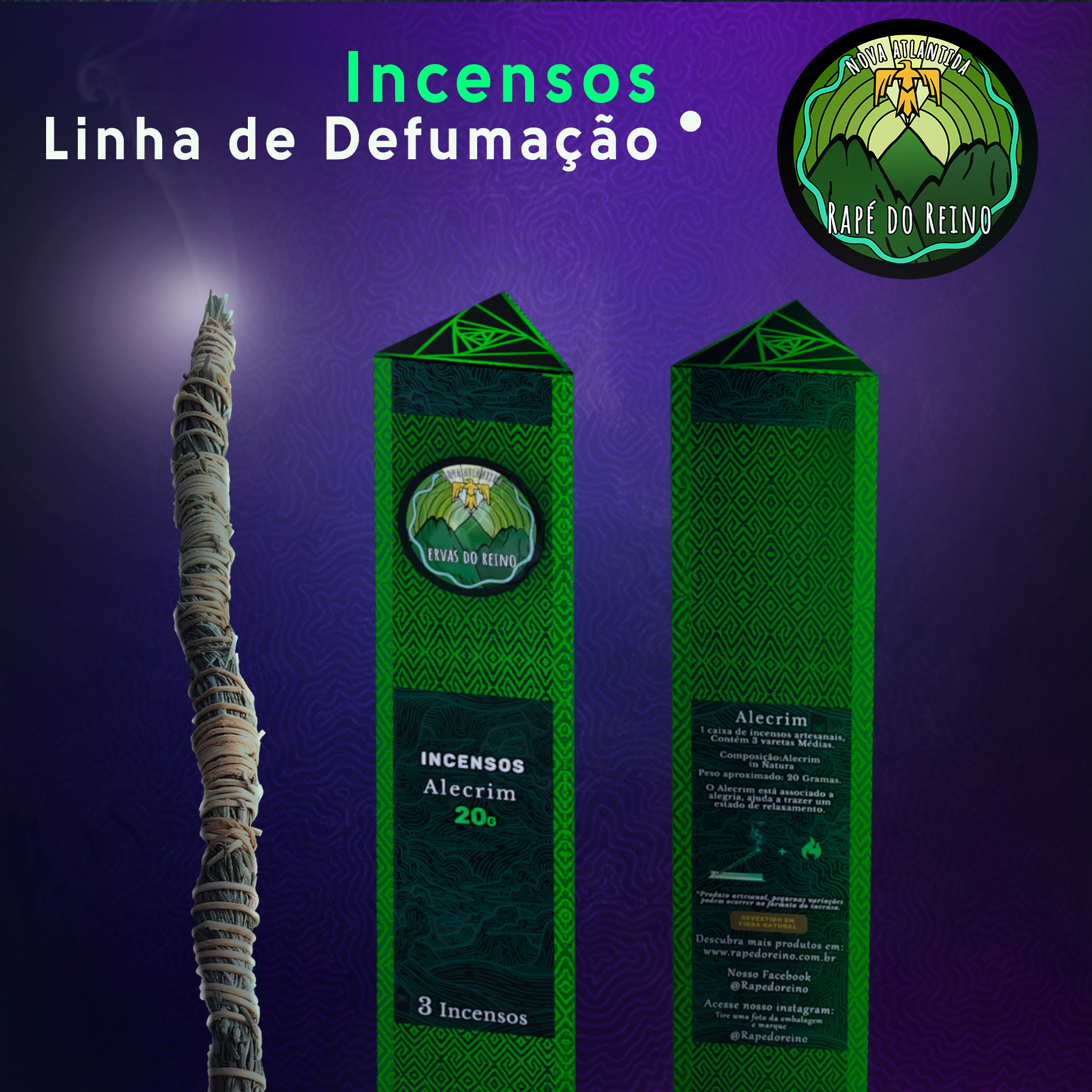 Nova linha de Incensos Rapé do Reino