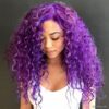 Fotos de cabelo cacheado roxo para colorir com estilo