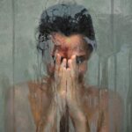 Figuras nebulosas expressam a angústia em pinturas hiper-realistas
