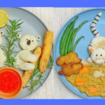 Eu transformo as refeições do meu filho em personagens, animais e outras coisas