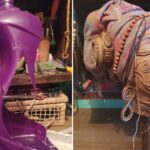 Artesã transforma lixo em lindas obras