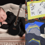 Bebê que nasceu durante show do Metallica ganha mimos da banda