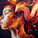 Artista celebra a coragem dos refugiados em uma obra de fogo