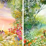Ilustrações pintadas são paisagens magníficas