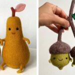 Esculturas fofas em feltro