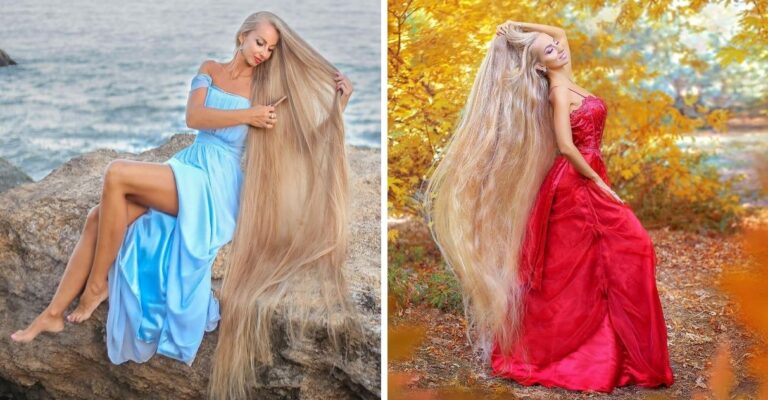 Após 31 anos sem cortar cabelo, mulher vira “Rapunzel da vida real”