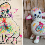 Eu crio brinquedos a partir de desenhos infantis