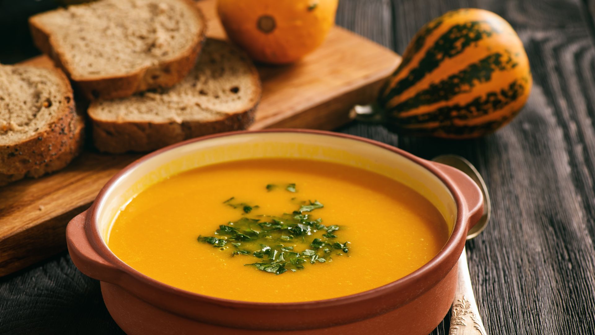 Sopa de abóbora cremosa Unebrasil