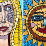 Peças de arte em mosaico