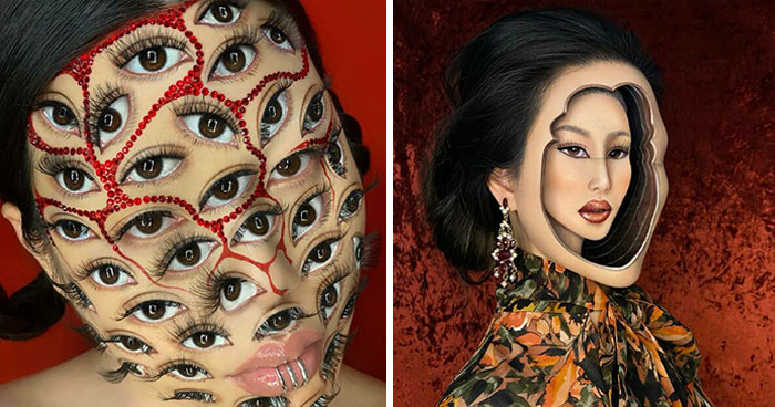 Maquiagens ilusórias que parecem ter sido feitas no photoshop