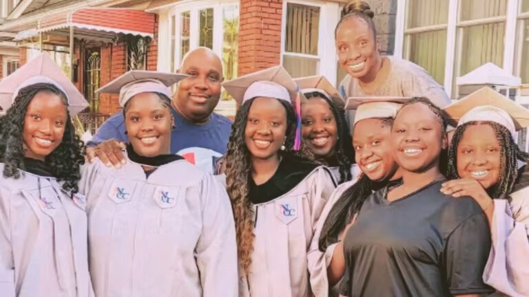 6 irmãs se formam enfermeiras juntas após viverem 10 anos sem casa