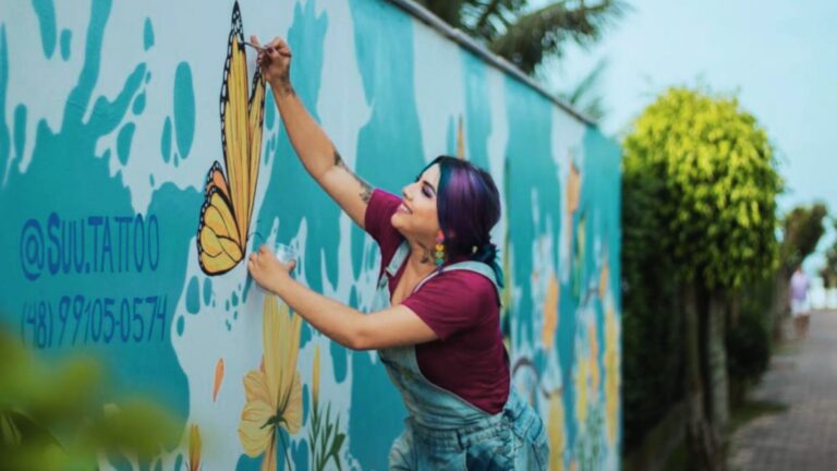 “Meu sonho é ter minha galeria de arte urbana nos muros do bairro dos Ingleses para valorizar esse bairro que é tão lindo e completo”, diz Suu.