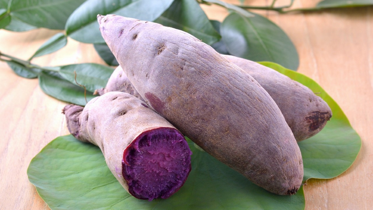 Nhoque de batata-doce roxa