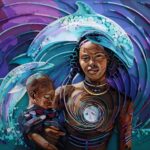 Mulher pioneira em técnica única de arte com o papel