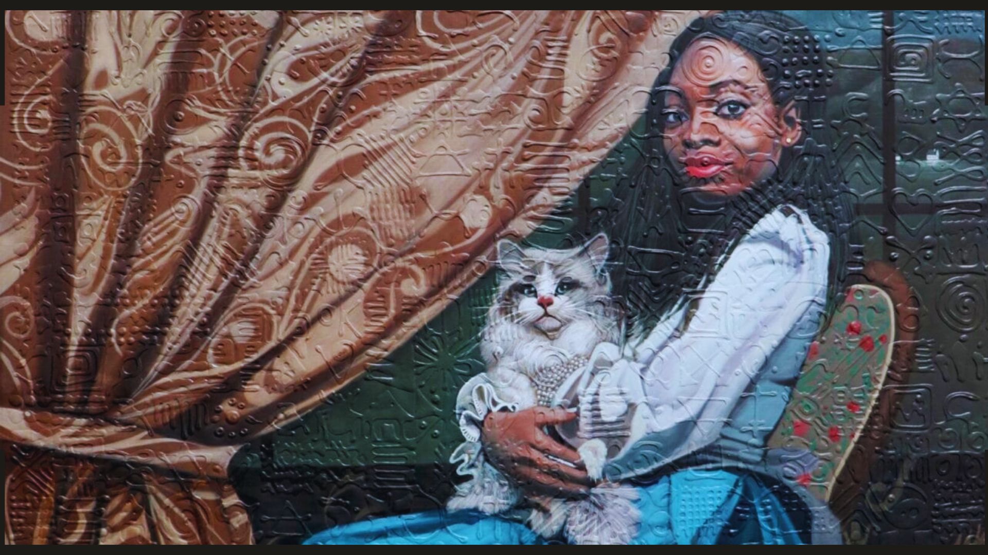 Impressionantes ‘marcas tribais’ nas pinturas de Toluwani