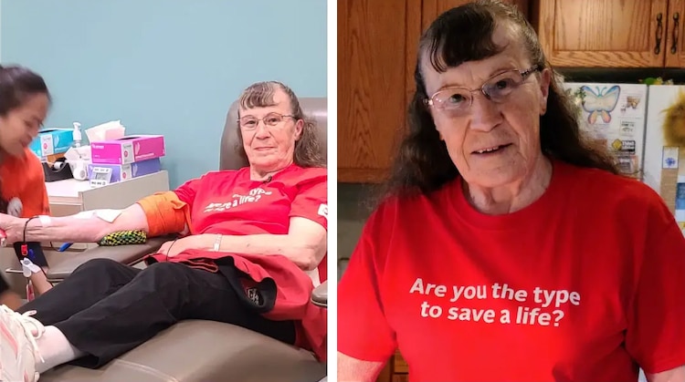 Idosa de 81 anos quebra recorde mundial de doações de sangue