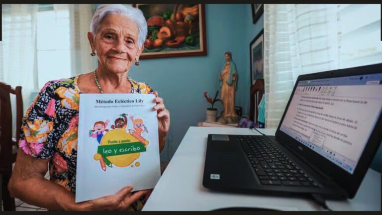 Aos 90 anos, ela lançou um livro para ensinar crianças a ler e escrever