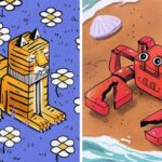 Nos meus desenhos, eu brinco com a forma dos animais