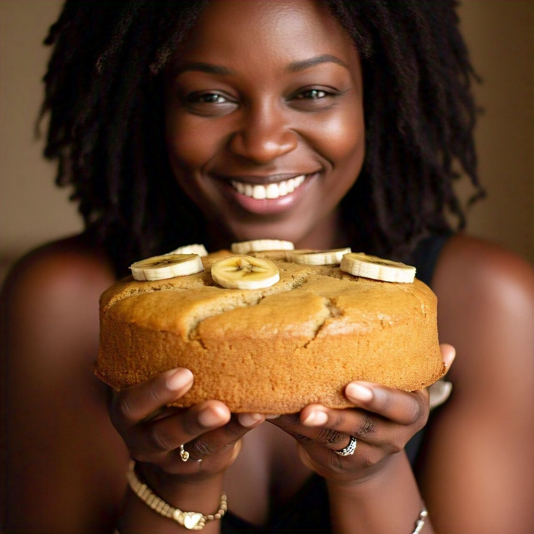 Bolo de banana tradicional e adaptado: sem ovos, açúcar e glúten