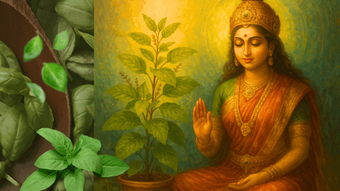 Manjericão e Lakshmi: A Deusa da Abundância e a Planta do Amor Sagrado