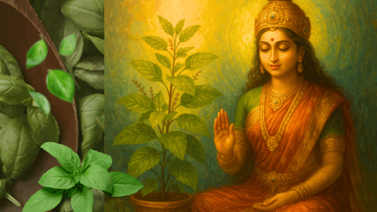 Manjericão e Lakshmi: A Deusa da Abundância e a Planta do Amor Sagrado