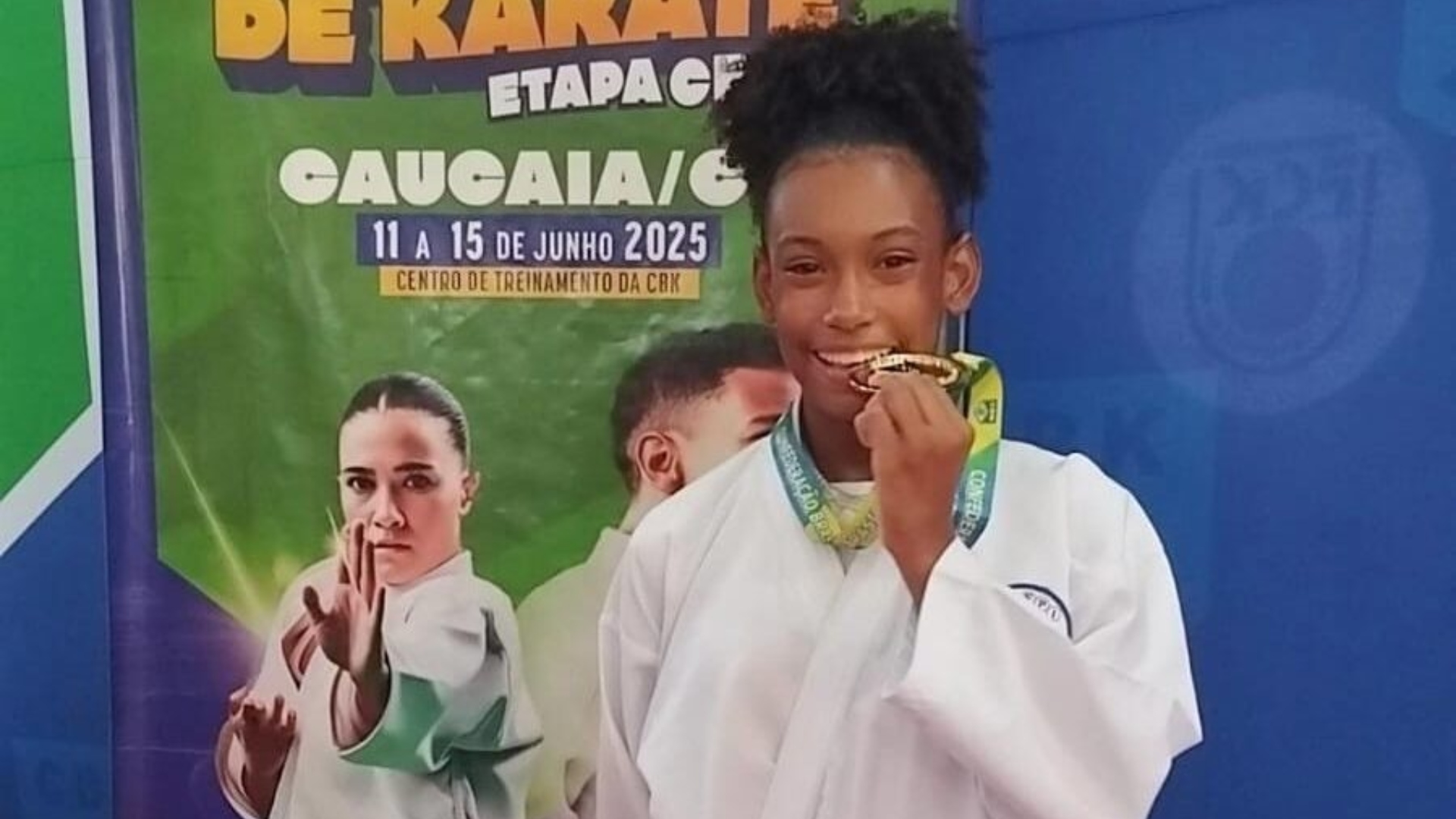 “com fé em Deus vou conseguir entrar na seleção brasileira de karatê”, afirma a atleta Amanda