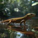 O lagarto que anda na água
